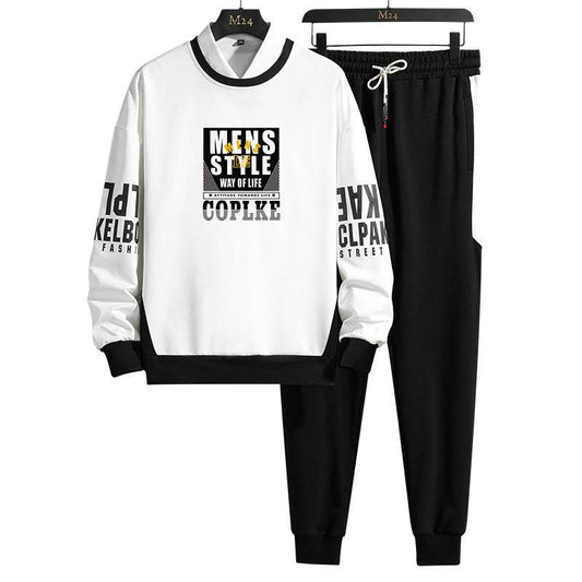 Men's Casual Sports Pajama Set - Long Sleeve Pants Sweater in M-4XL - Buy Center