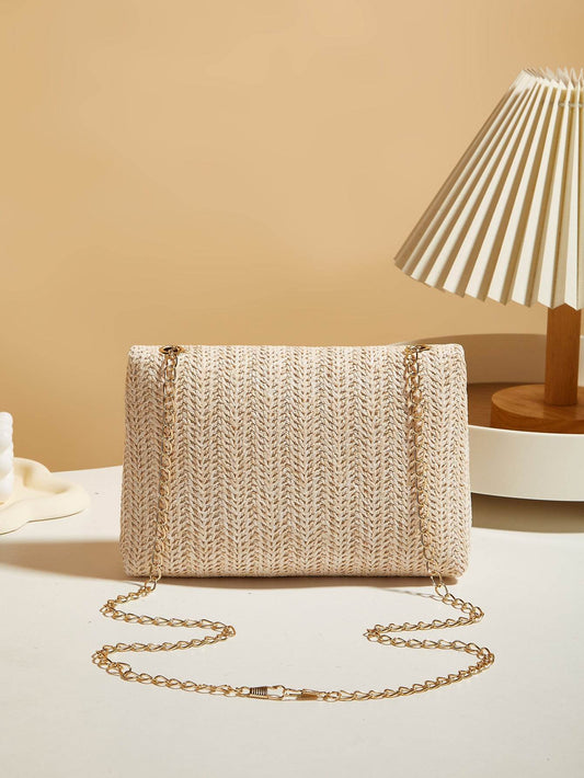 Buycenter Women's Straw Square Bag - Trendy Crossbody Fashion Backpack - Buy Center