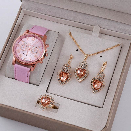 Ladies Graduated Belt Watch Jewelry Set - Stylish Accessory for Every Occasion - Buy Center