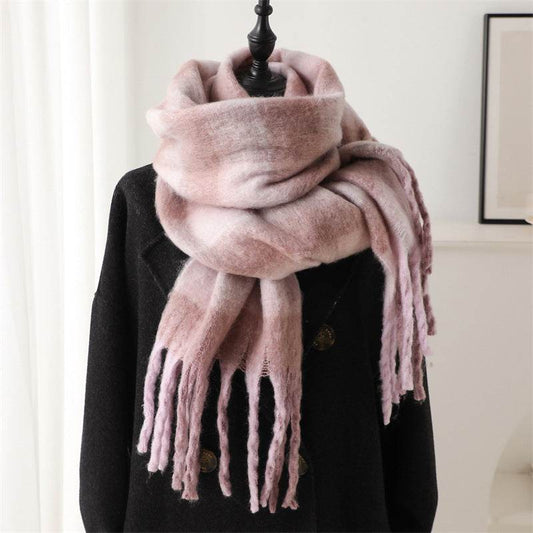 Warm Plaid Winter Scarf for Men & Women - Stylish Knitted Accessory - Buy Center