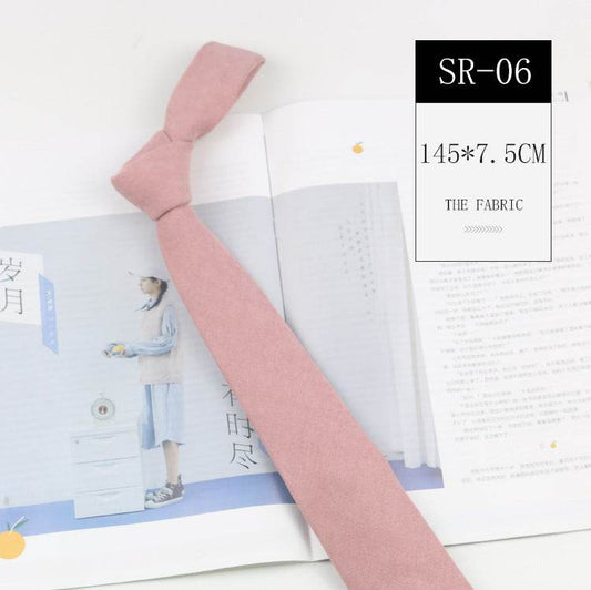 Korean Style Unisex Suede Bow Tie - Trendy Casual Accessory 2025 - Buy Center