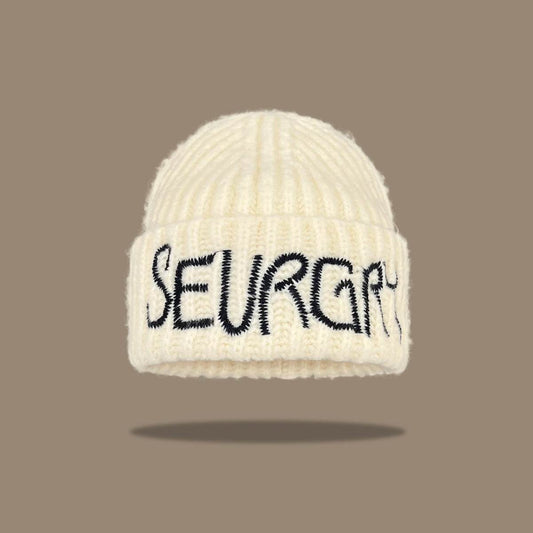 Korean Fashion Wool Hat - Trendy Lettered Design for Winter Style - Buy Center
