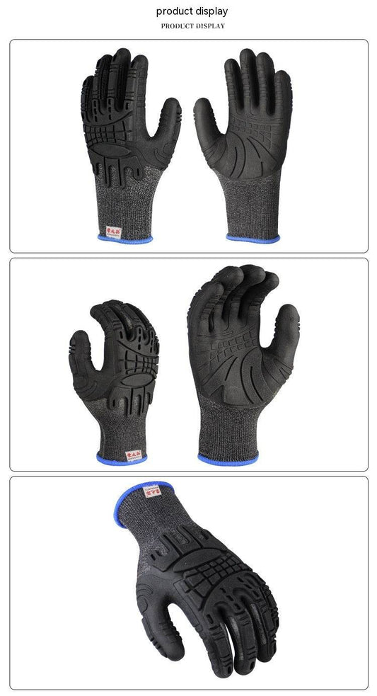 TPE Impregnated Rubber Gloves - Soft, Breathable, Non-Slip Grip Design - Buy Center