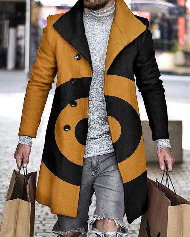 Men's Woolen Trench Coat - Stylish Stand Collar for Winter Fashion 2025 - Buy Center