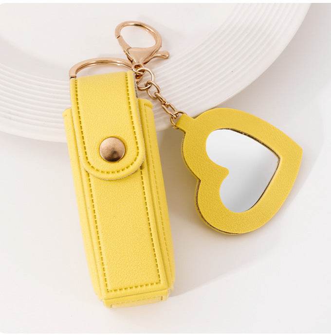 Modern Small Mirror Lipstick Pack Keychain Pendant - Stylish Clutch Accessory - Buy Center