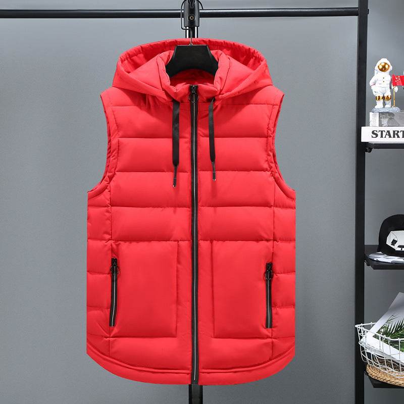 Men's Autumn Winter Cotton Padded Vest - Casual Cardigan for Youth - Buy Center