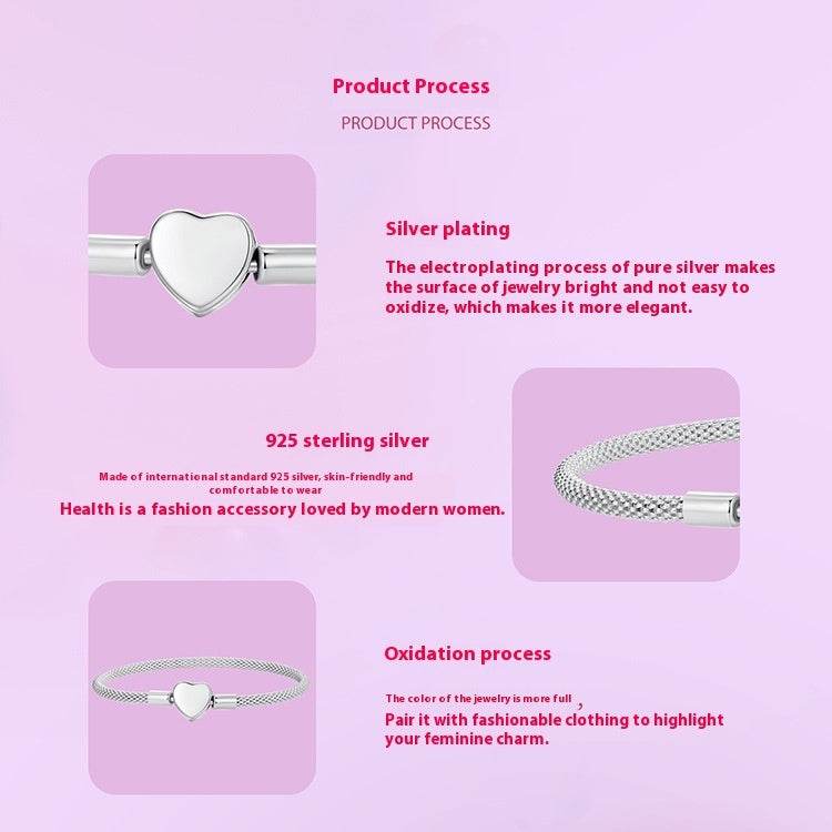 Buy Center Valentine's Day Heart Bracelet - 925 Silver, Fairy Style - Buy Center