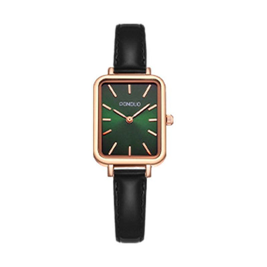 Buycenter Small Green Square Watch - Elegant Korean Style for Women - Buy Center