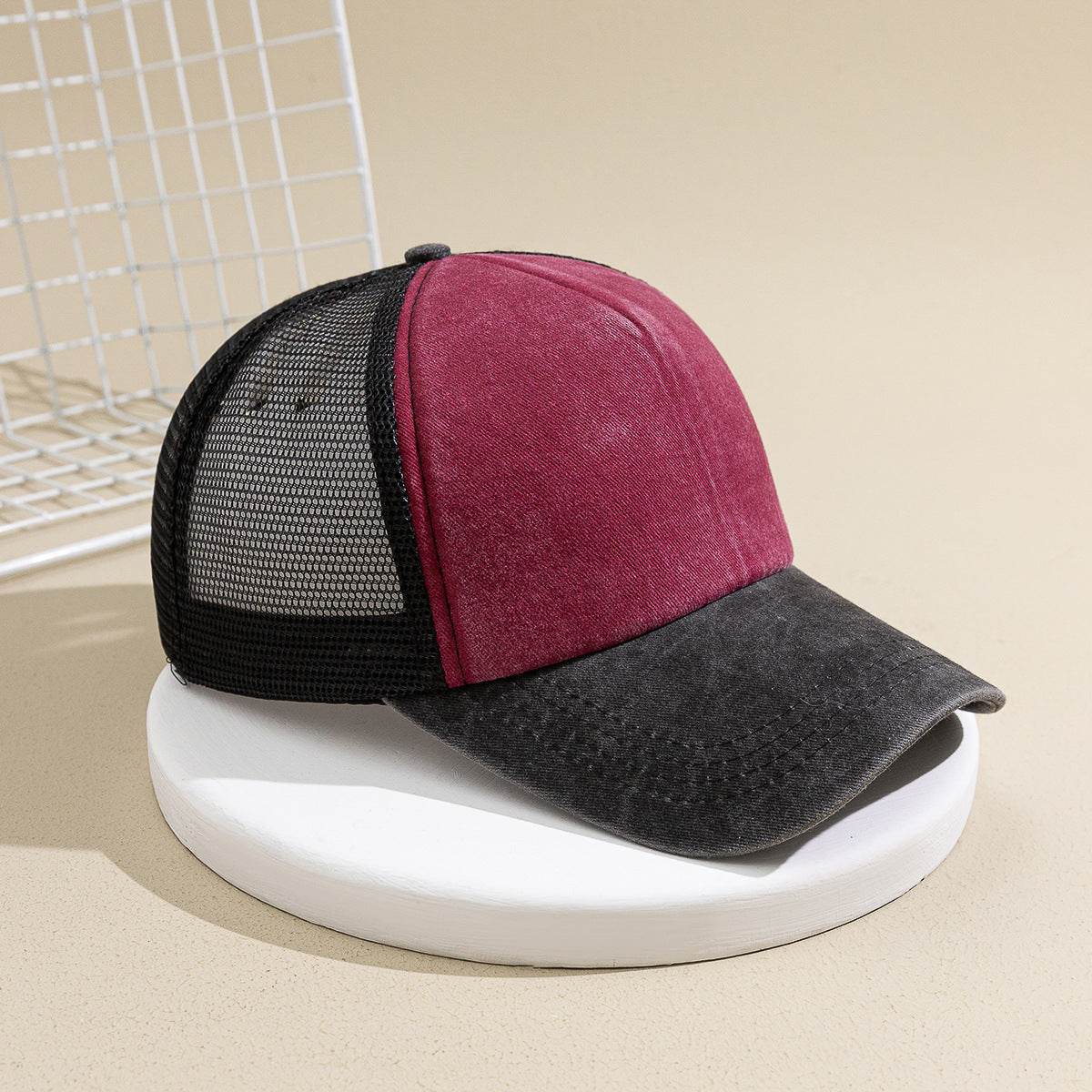 Buycenter Contrast Color Baseball Cap - Breathable Sun Shade Protection - Buy Center