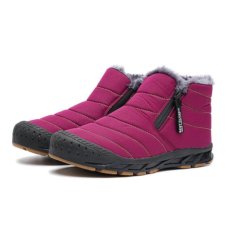 Men's Waterproof Winter Boots - Short Leather & Fur Casual Style - Buy Center