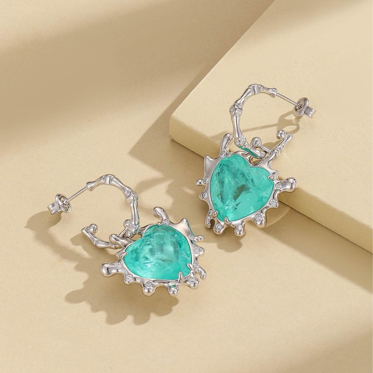 Elegant S925 Sterling Silver Love Earrings - Heart Design for Women - Buy Center