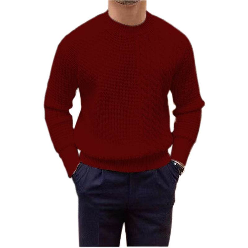 Buycenter Men's Knitted Sweater - Twisted String Design, Available in 5 Colors - Buy Center