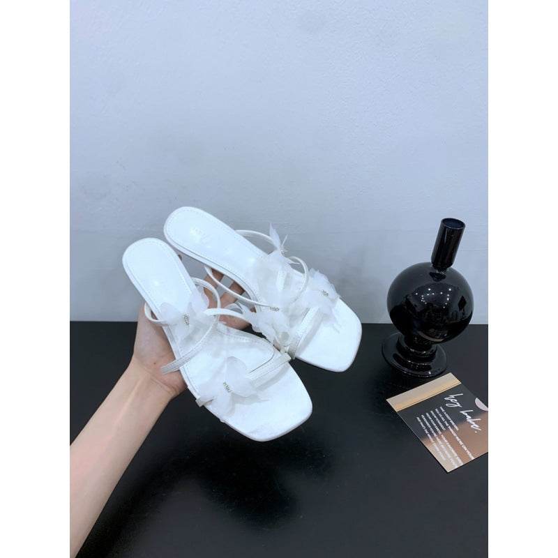 Elegant Square Toe High Heel Slippers - Stylish Women's Sandals 2025 - Buy Center