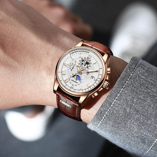 Men's Waterproof Chronograph Watch - Multifunctional, Luminous Style - Buy Center