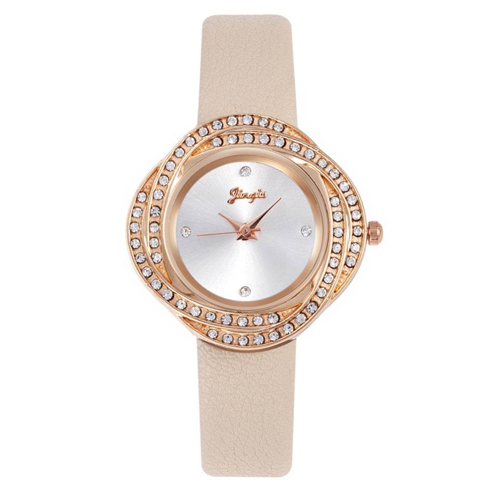 Buy Center Women's Quartz Watch - Elegant Diamond Dial & Multiple Colors - Buy Center