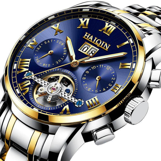 Men's Waterproof Luminous Tourbillon Watch - Stylish Mechanical Timepiece - Buy Center