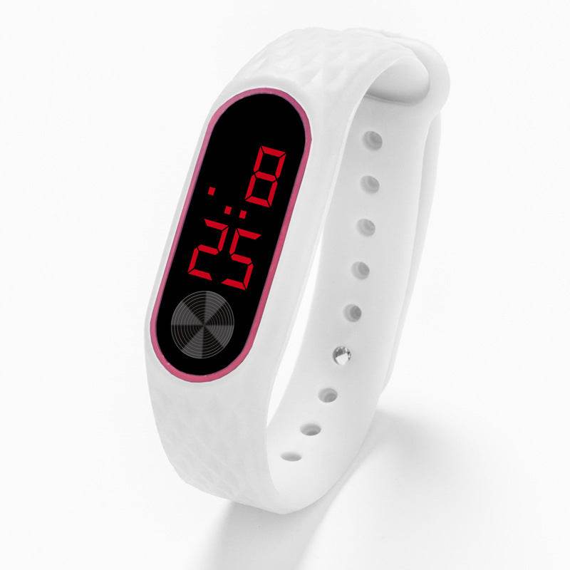 Silicone LED Children's Watch - Fun Red & White Lights, Calendar Display - Buy Center