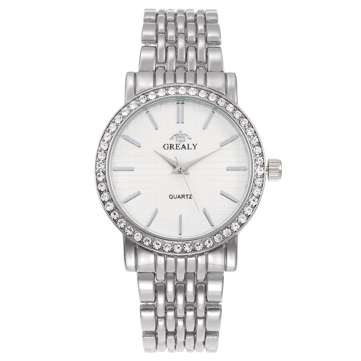Casual Quartz Watches for Men & Women - Stylish Steel Strap with Diamonds - Buy Center