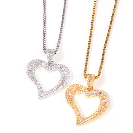Buycenter Small Heart Pendant Necklace - Unisex Hip Hop Jewelry Set - Buy Center