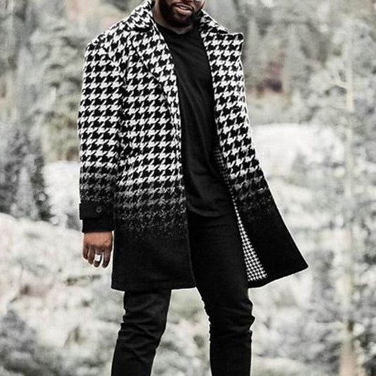 Men's Woolen Trench Coat - Stylish Stand Collar for Winter Fashion 2025 - Buy Center