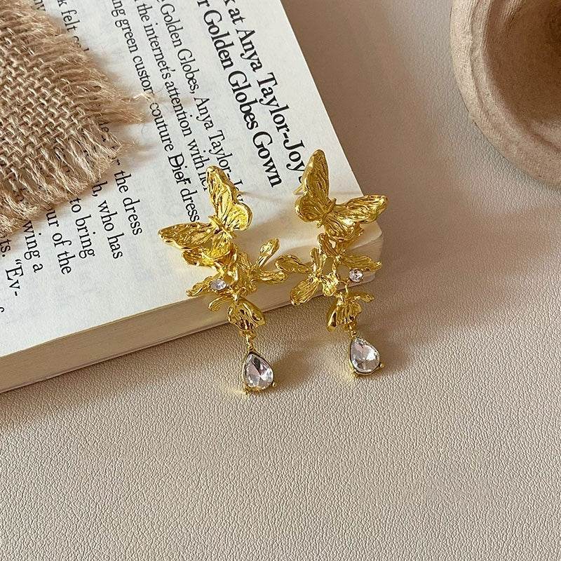 Women's Long Tassel Butterfly Earrings - Lux Gold Design for 2025 Style - Buy Center