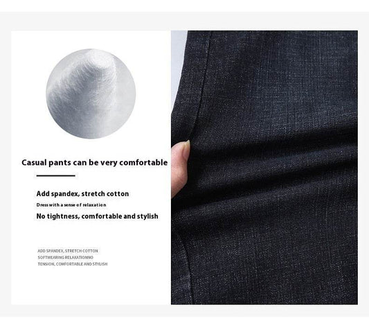 Autumn Men's Loose Straight Jeans - Mid Waist, Comfortable Fit - Buy Center