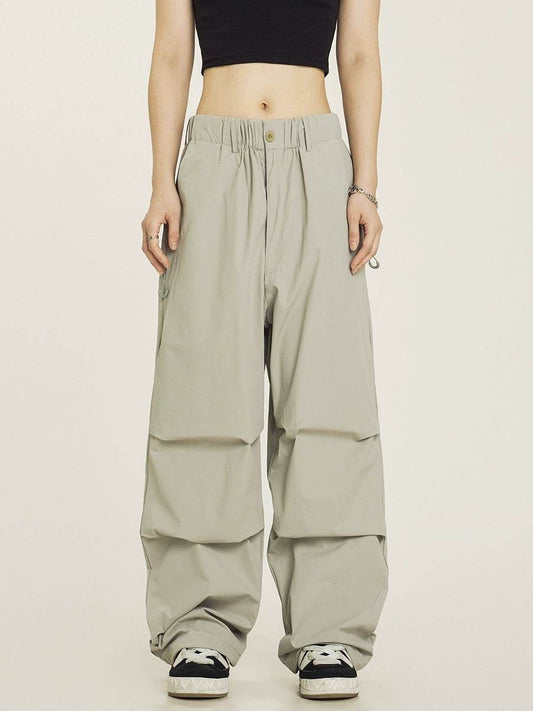 Vintage Pleated Cargo Pants for Men - Stylish Casual Comfort in Grey & Khaki - Buy Center