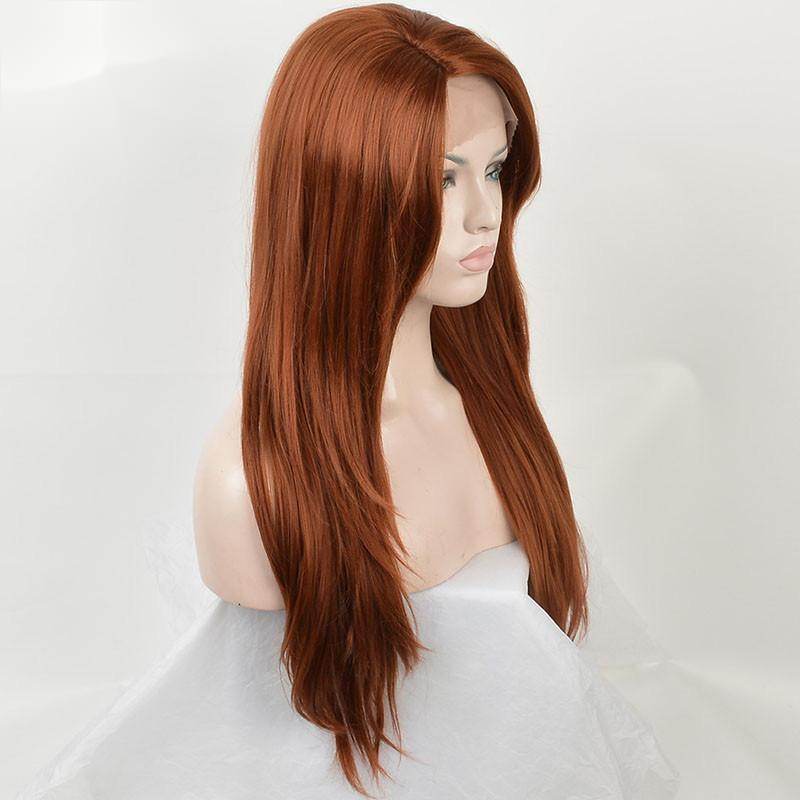 Synthetic Front Lace Long Curly Wig - Natural Look for Cosplay & Style - Buy Center