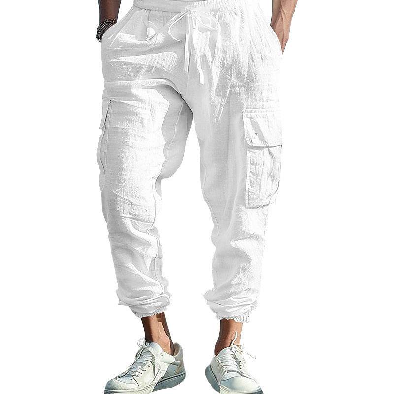 Buycenter Multi-Pocket Loose Cargo Pants for Men - Casual Cotton Style - Buy Center