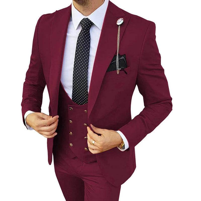 Stylish Men's Three Piece Suit - Lightweight Cotton for Any Occasion - Buy Center