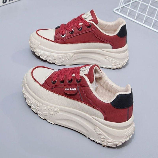 Buycenter Korean Style Sneakers - Height Increasing, Breathable Casual Flats - Buy Center