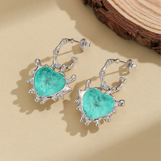 Elegant S925 Sterling Silver Love Earrings - Heart Design for Women - Buy Center