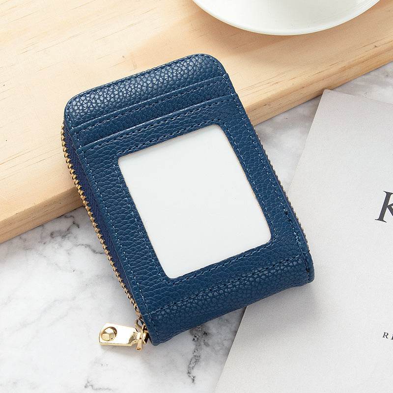 Women's Anti-Degaussing Mini Card Holder - Stylish PU Leather Wallet - Buy Center