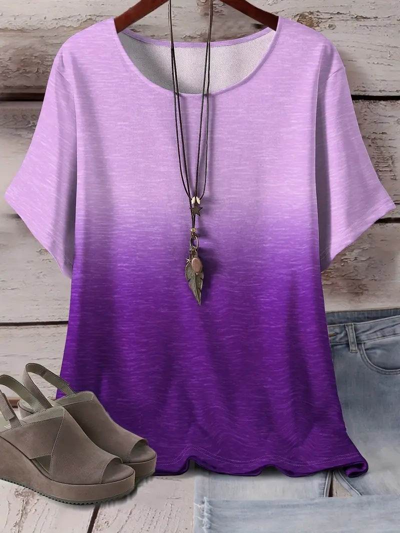 Ladies Casual Sports Loose Short Sleeve Top - Sizes XL to 6XL - Buy Center