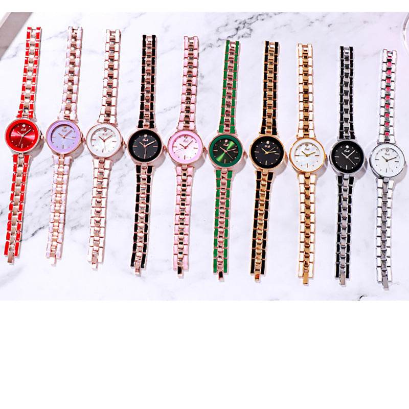 Trendy Korean Style Ladies Watch - White Quartz with Stainless Steel Strap - Buy Center