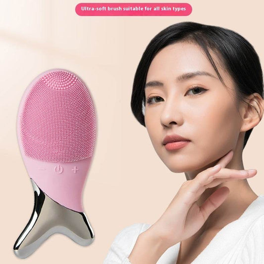 Electric Facial Cleansing Brush - Silicone Gel Inductive Massager, 4 Modes - Buy Center