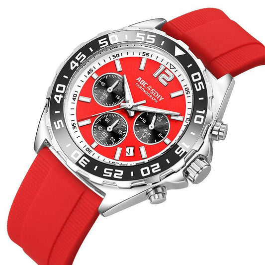 Buycenter Dynamic Colorful Men's Silicone Band Watch - Quartz & Stylish - Buy Center