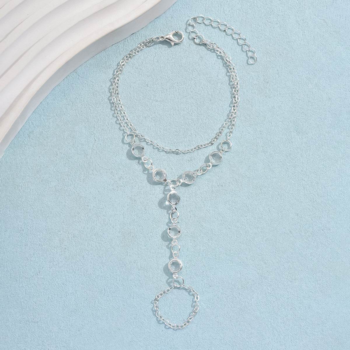 Luxury Minimalist Bracelet Ring - Elegant Copper Jewelry in Gold & Silver - Buy Center