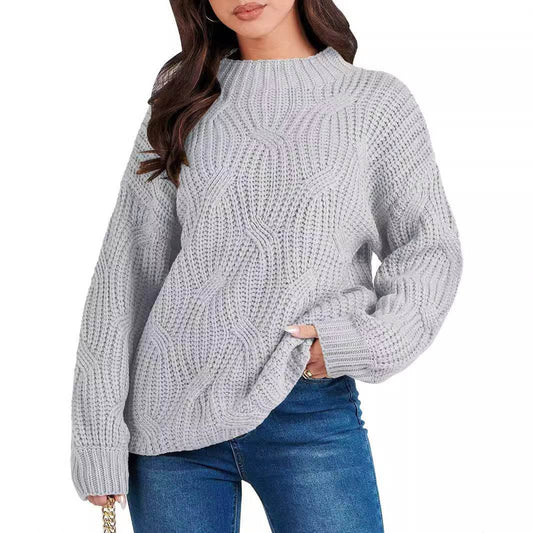 Buycenter Drop Shoulder Pullover Sweater - Striped, Loose Fit for Women - Buy Center