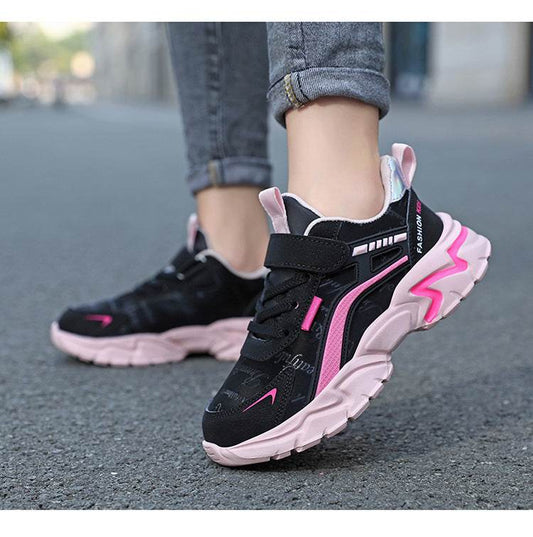 Waterproof Leather Girls Sneakers - Breathable, Non-Slip Design for Kids - Buy Center