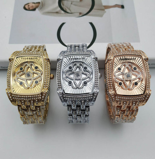 Women's Gold Diamond Bracelet Quartz Watch - Stylish & Waterproof 2025 - Buy Center