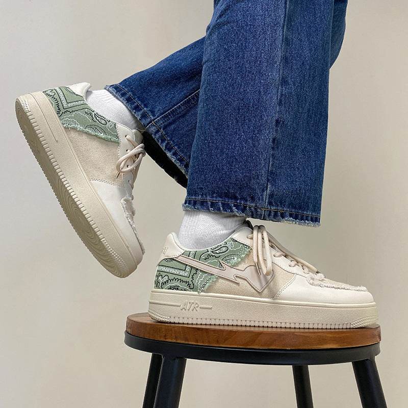 Stylish All-Match College Cashew Flower Shoes - Trendy Vulcanized Comfort - Buy Center