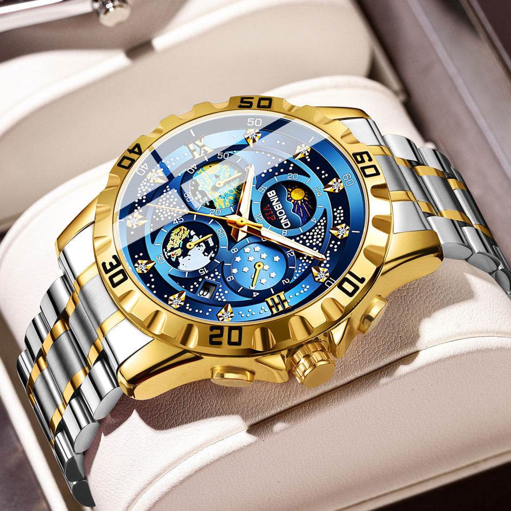 Stylish Quartz Business Watch - Sleek 11mm Thin, Waterproof Design - Buy Center