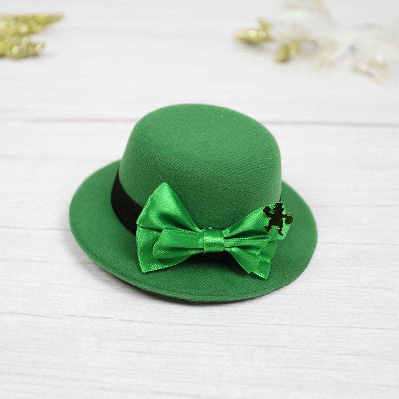 Buycenter Green Shamrock Top Hat Decoration - Irish Festival Style - Buy Center