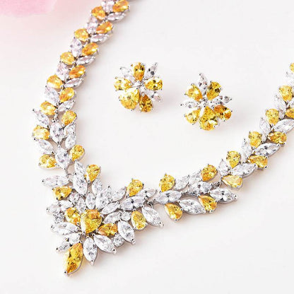 Buy Center Korean Bride Jewelry Set - Elegant Necklace & Earrings Collection - Buy Center