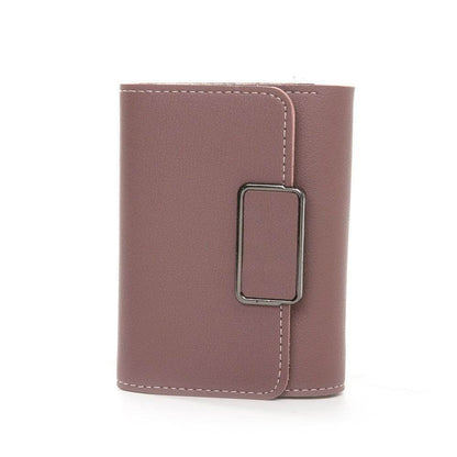 Women's Simple Plaid Wallet - Stylish PU Leather in Vibrant Colors - Buy Center