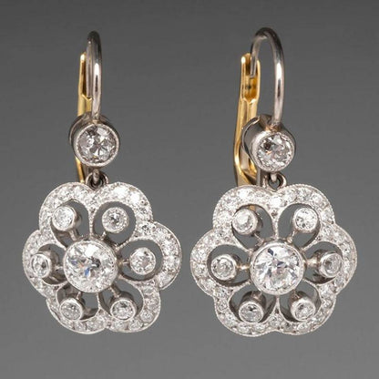 Elegant Geometric Zircon Earrings - Stylish Circular Design for Women - Buy Center