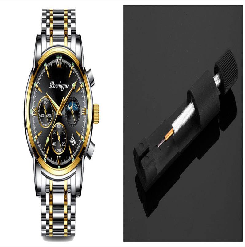 Multifunctional Men's Waterproof Watch - Luminous Quartz Style from Buycenter - Buy Center