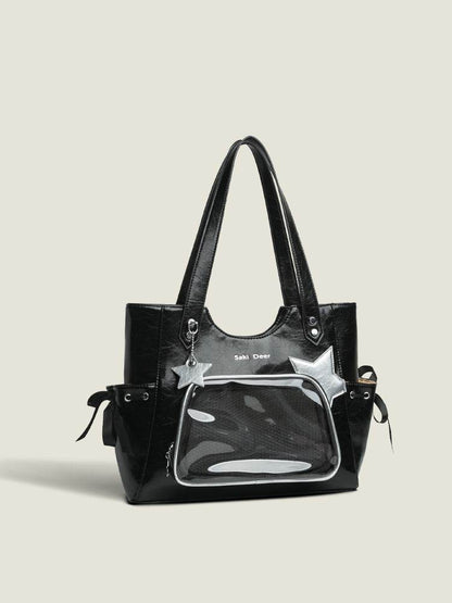 Buycenter Transparent Japanese Tote Bag - Trendy Women’s Crossbody Style - Buy Center