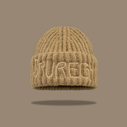 Korean Fashion Wool Hat - Trendy Lettered Design for Winter Style - Buy Center